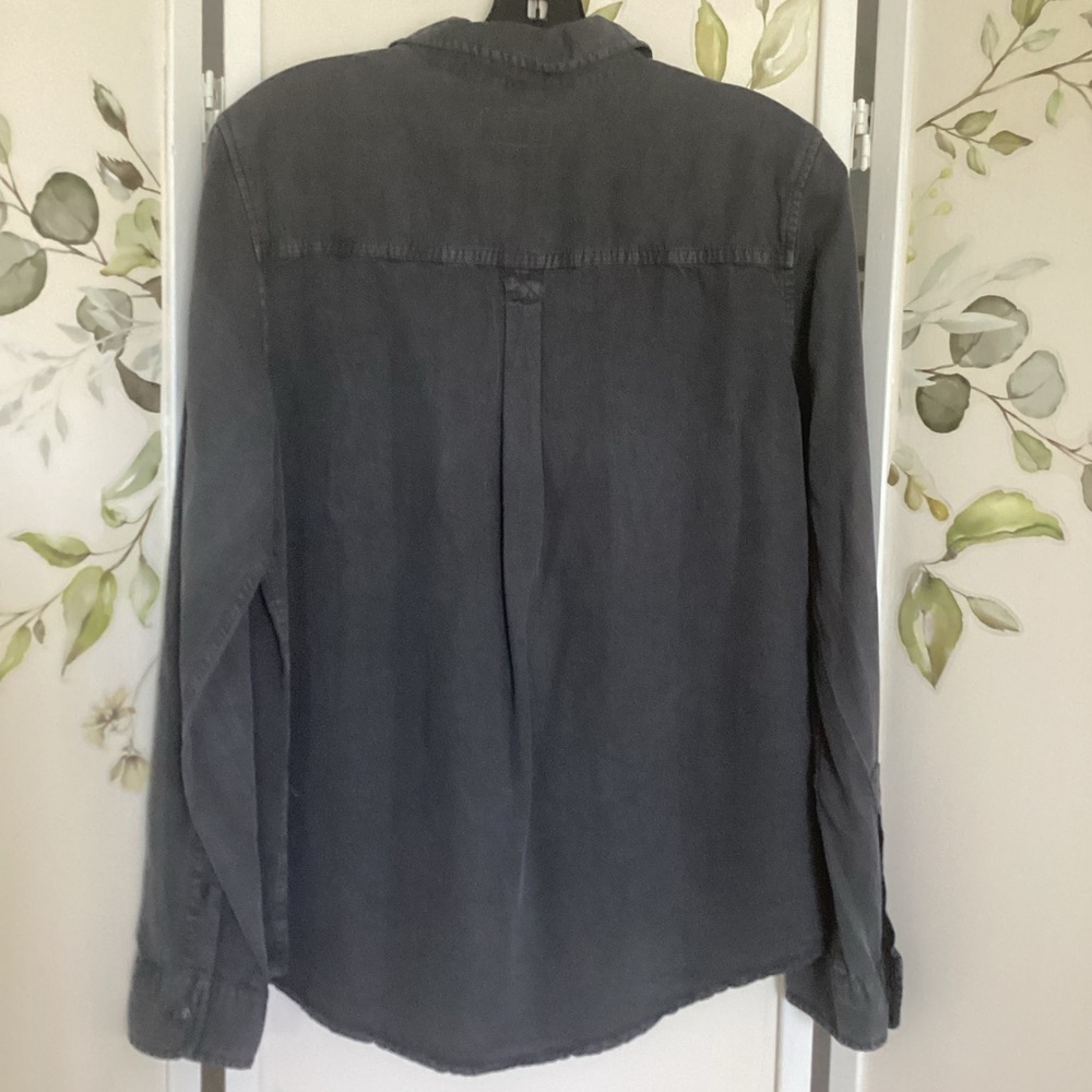 Marine Layer Tercel Button Down Xs Gray Charcoal … - image 2